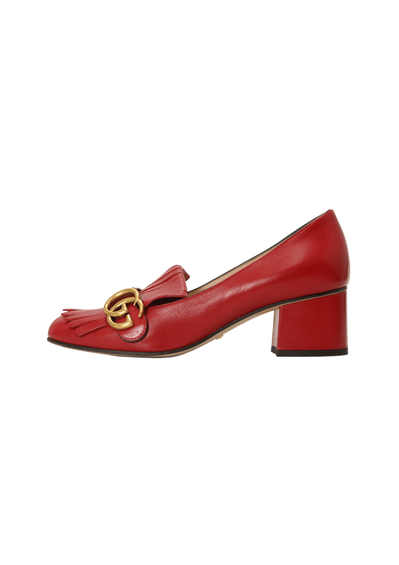 DOUBLE G LOGO LEATHER PUMPS 36.5