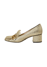 DOUBLE G LOGO LEATHER PUMPS 37.5
