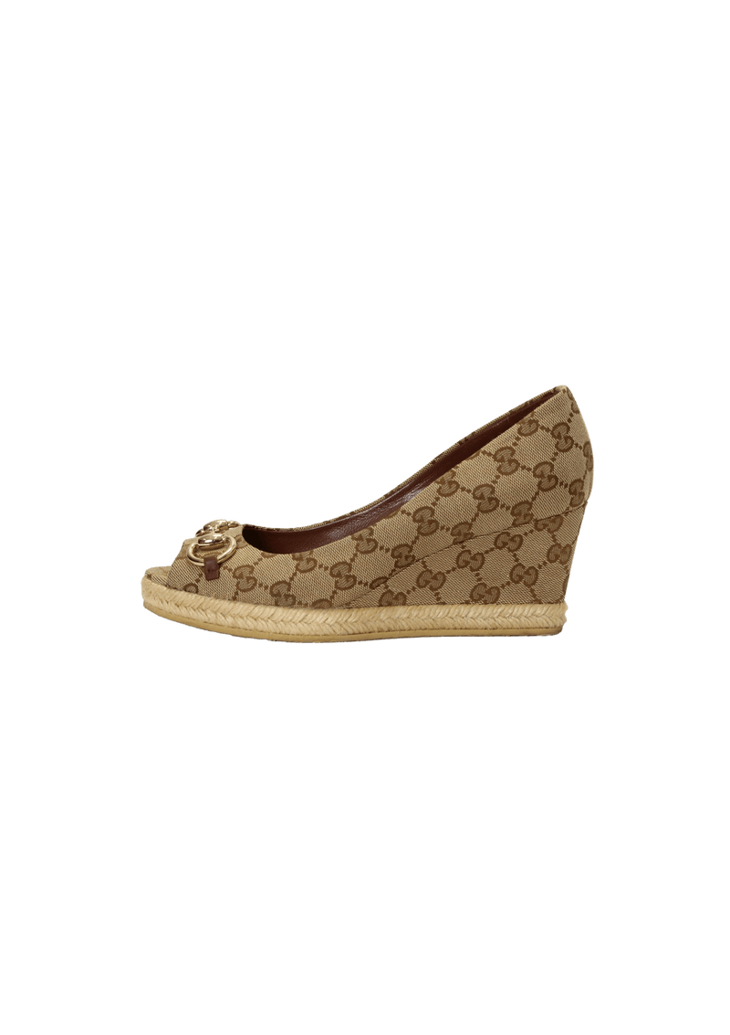 GG CANVAS HORSEBIT PUMPS 35