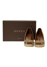 GG CANVAS HORSEBIT PUMPS 35