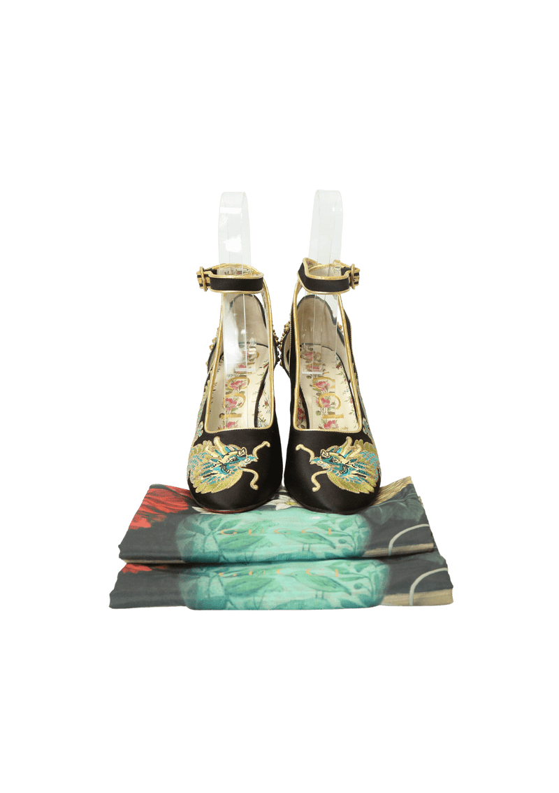 SATIN DRAGON CASPAR PUMPS 37