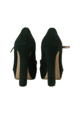 SUEDE BOW PUMPS 36