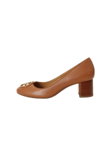 LEATHER LOGO PUMPS 35.5