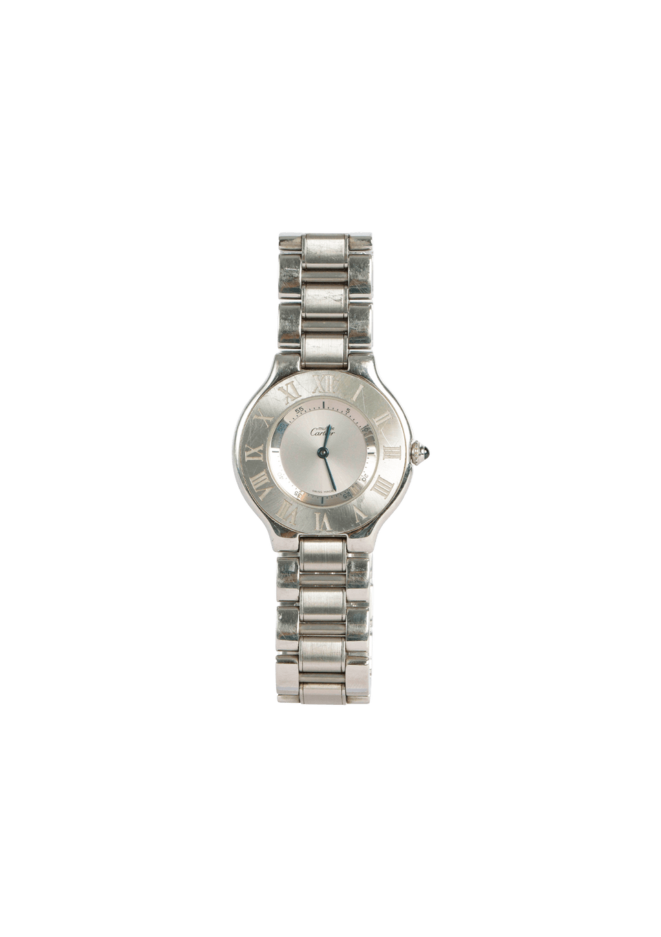 RELÓGIO CARTIER 21 MUST DE CARTIER 28MM WATCH PRATA ORIGINAL – Gringa
