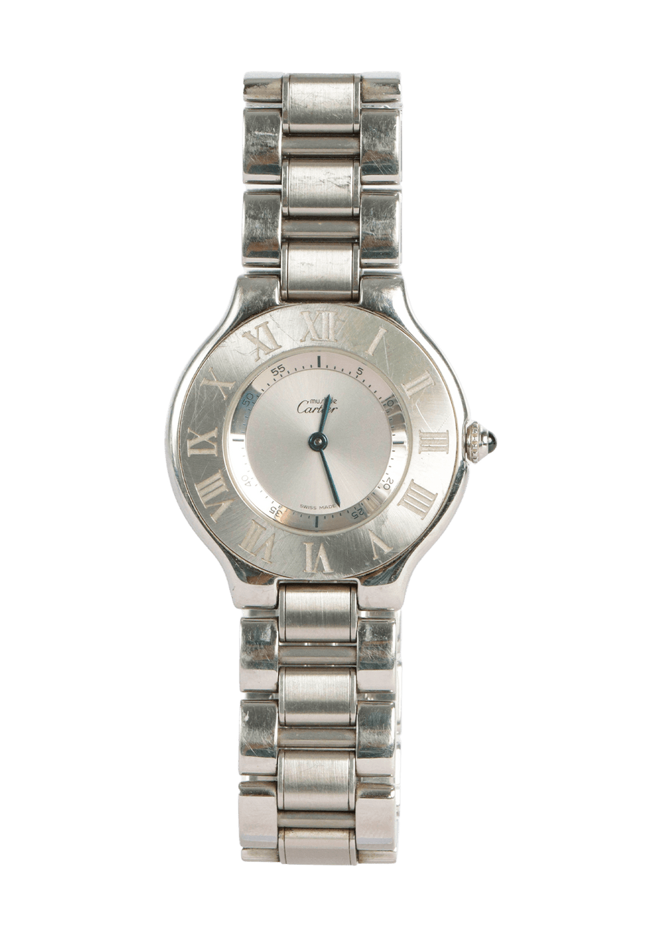 RELÓGIO CARTIER 21 MUST DE CARTIER 28MM WATCH PRATA ORIGINAL – Gringa