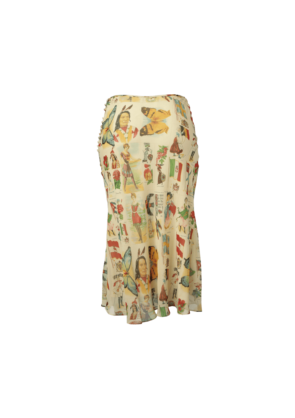 VINTAGE PRINTED SKIRT 42