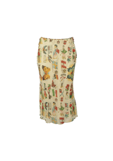 VINTAGE PRINTED SKIRT 42