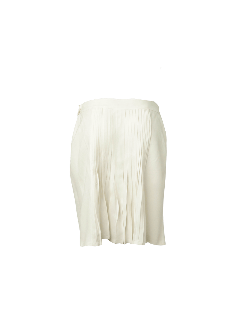 PLEATED ACCENTS KNEE-LENGTH SKIRT 40