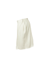 PLEATED ACCENTS KNEE-LENGTH SKIRT 40