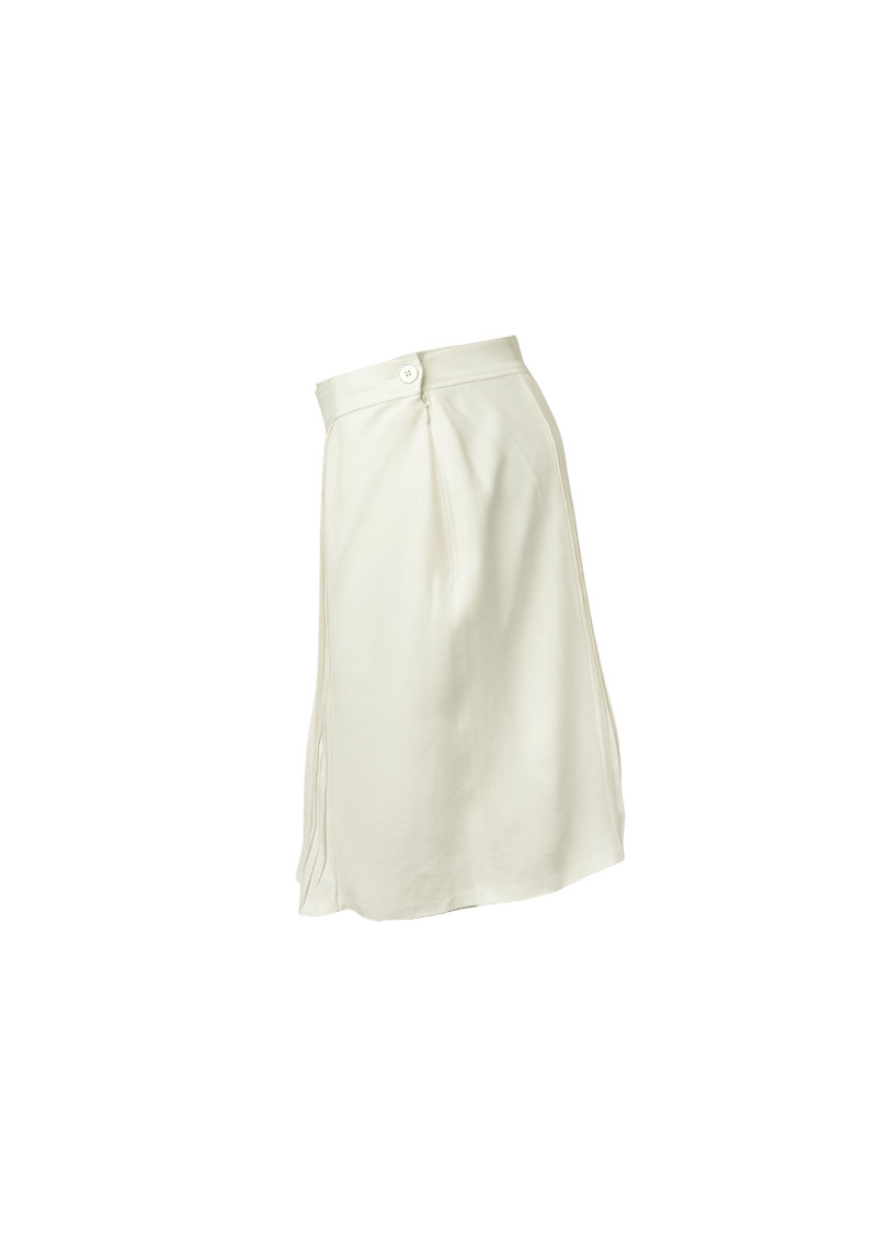 PLEATED ACCENTS KNEE-LENGTH SKIRT 40