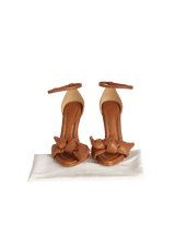 LEATHER BOW SANDALS 38