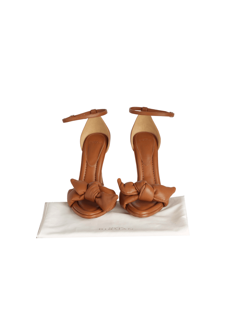 LEATHER BOW SANDALS 38