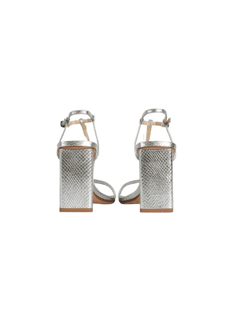 METALLIC T-STRAP SANDALS 34