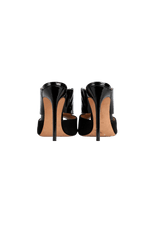 PATENT LEATHER SLIDES 38