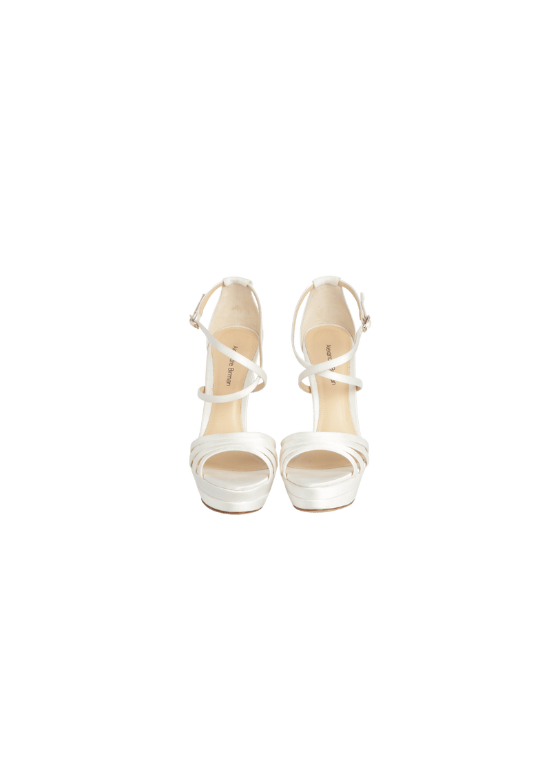 SATIN SLINGBACK SANDALS 36.5