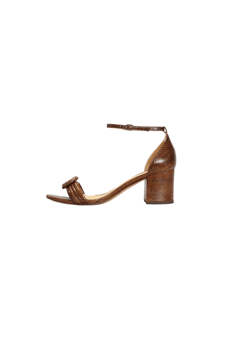 SNAKESKIN VICKY 60 SANDALS 38