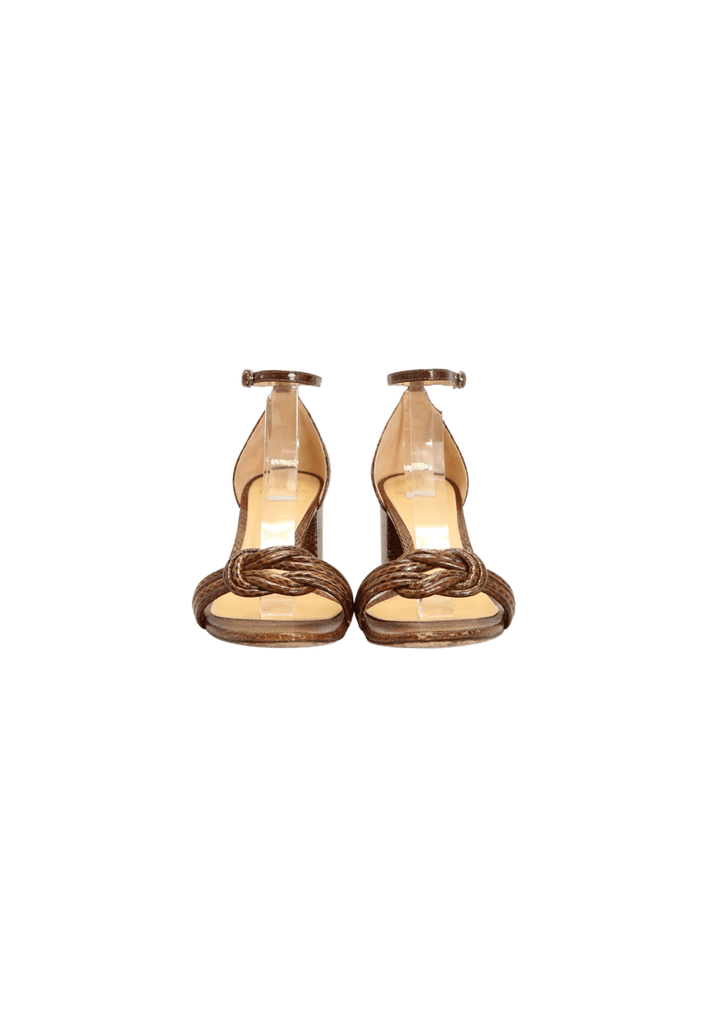 SNAKESKIN VICKY 60 SANDALS 38