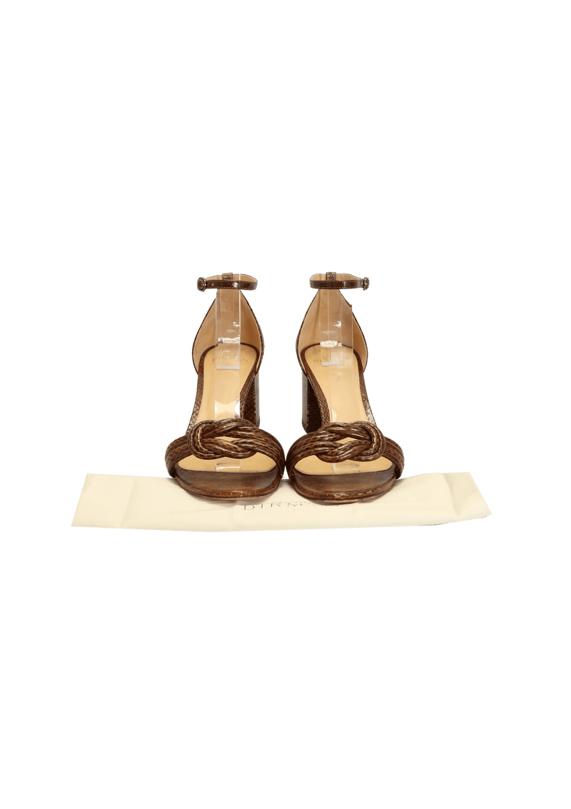 SNAKESKIN VICKY 60 SANDALS 38