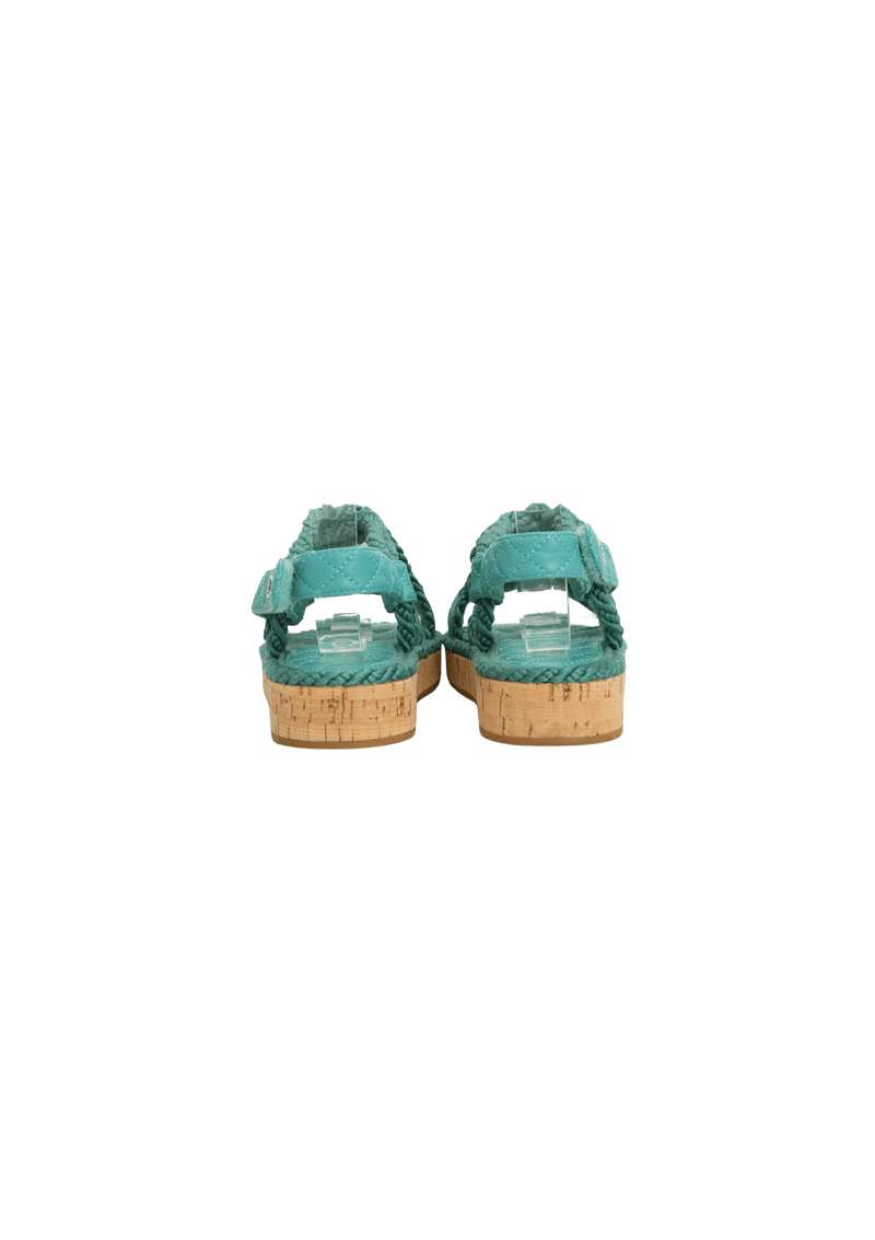 CC CORD QUILTED SANDALS 35