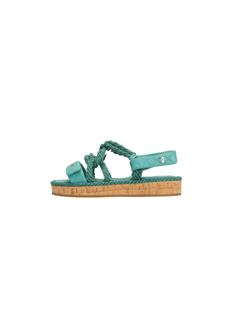 CC CORD QUILTED SANDALS 35