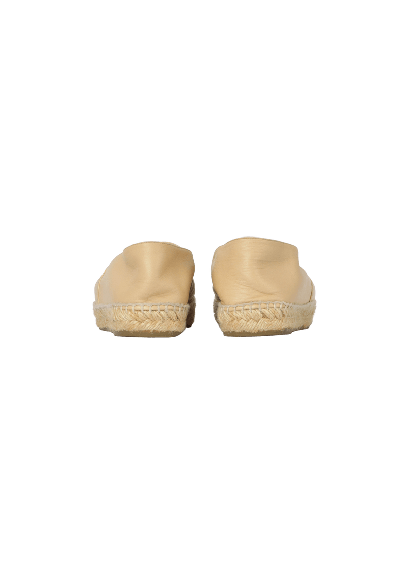 INTERLOCKING CC LOGO LEATHER ESPADRILLES 38