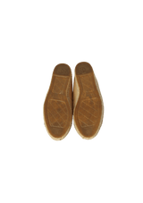 INTERLOCKING CC LOGO LEATHER ESPADRILLES 38