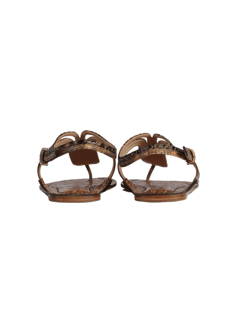 LEATHER SLINGBACK SANDALS 34