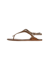 LEATHER SLINGBACK SANDALS 34