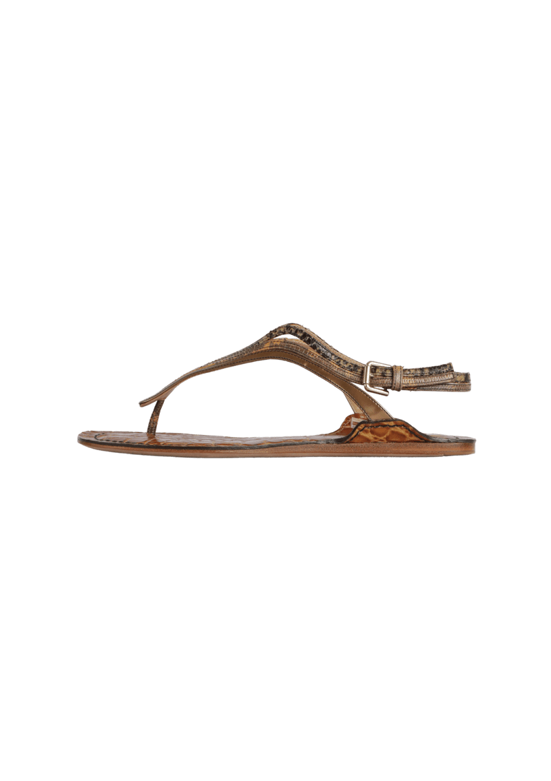 LEATHER SLINGBACK SANDALS 34