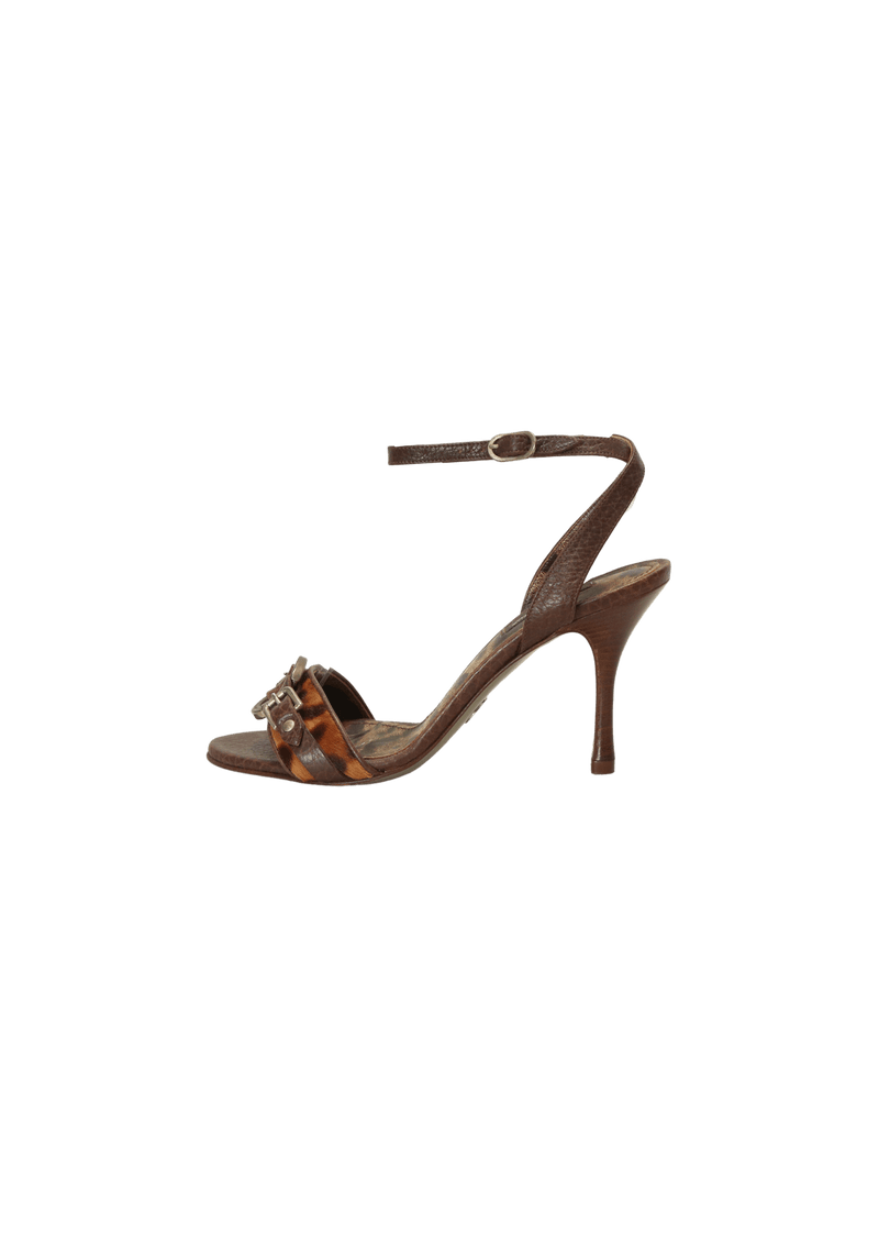 ANIMAL PRINT SANDALS 35