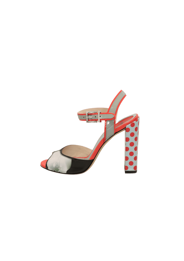 FLOWER POLKA DOTS SANDALS 37