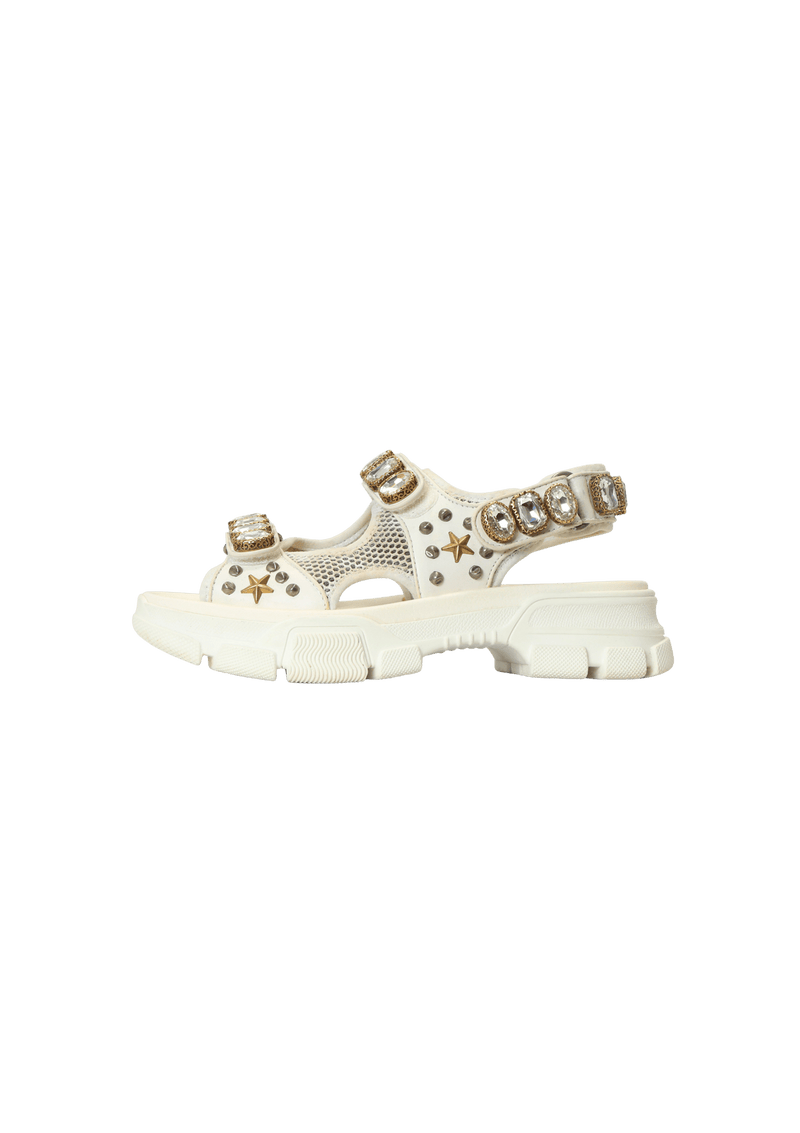 AGURU CRYSTAL SANDALS 37