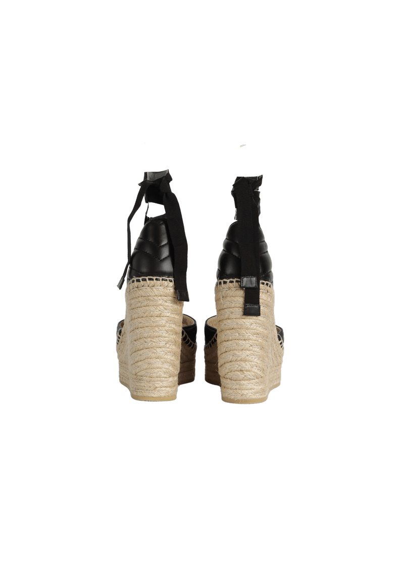 GG MARMONT WRAP PLATFORM ESPADRILLE WEDGES 36.5