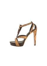 SNAKESKIN SANDALS 36