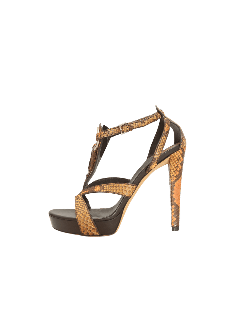 SNAKESKIN SANDALS 36