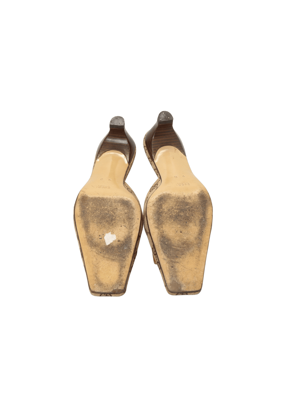 VINTAGE GG CANVAS MULES 38