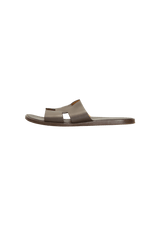 SANDÁLIA HERMÈS IZMIR H LOGO SLIDES 43 MARROM ORIGINAL – Gringa