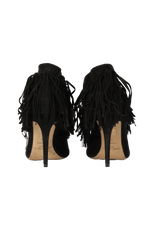 FRINGE OPEN TOE ANKLE BOOTS  37