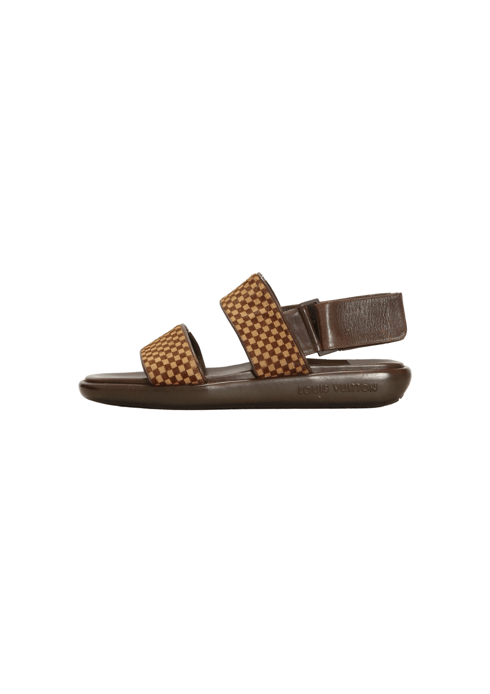 靴 LV Damier Mule Sandals Brown 36 Y2K SANDÁLIA LOUIS VUITTON DAMIER SAUVAGE SLINGBACK SANDALS 40 MARROM