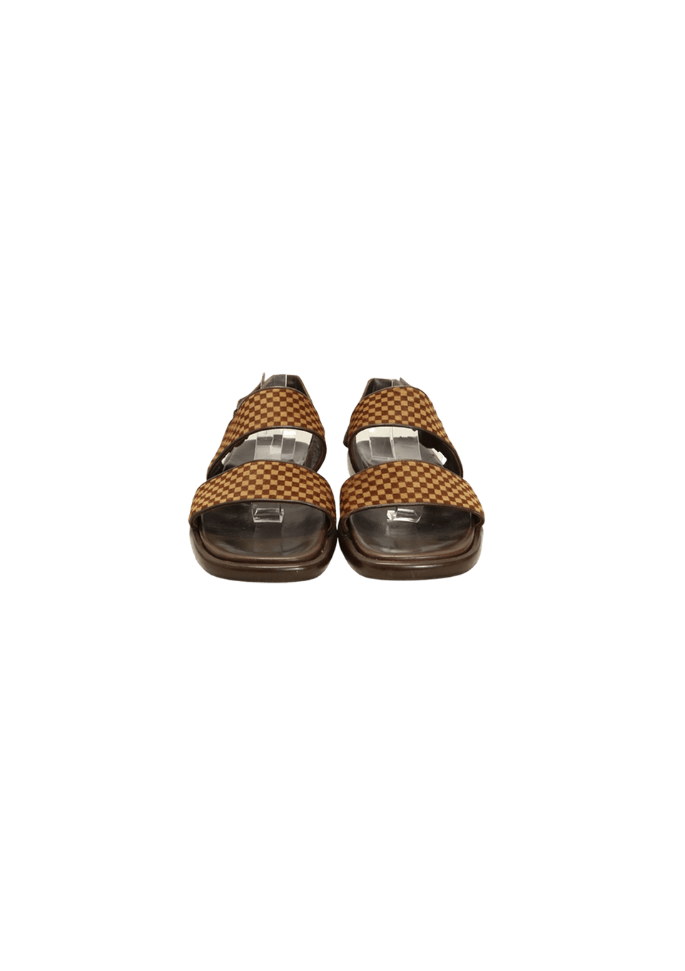 SANDÁLIA LOUIS VUITTON DAMIER SAUVAGE SLINGBACK SANDALS 40 MARROM
