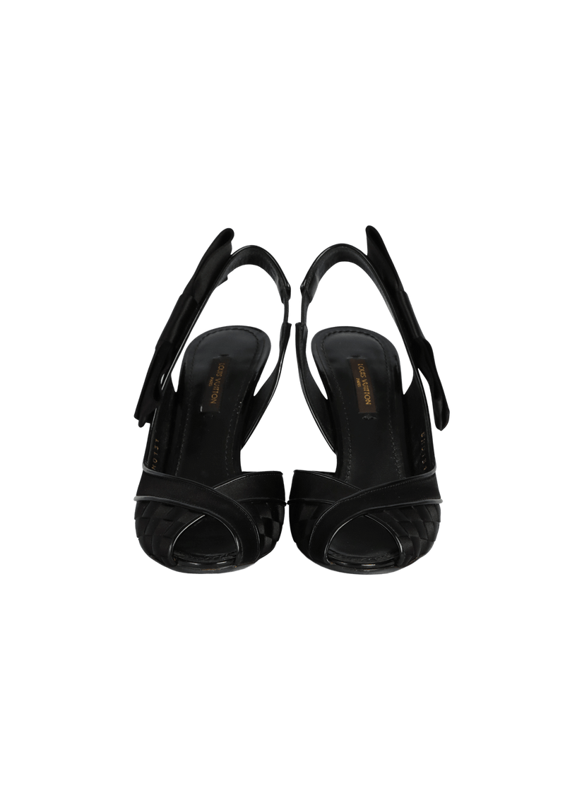 LEATHER SLINGBACK SANDALS 35