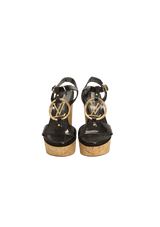 PATENT VEDETTE WEDGE SANDALS 34