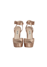 T-STRAP SATIN CRYSTAL SANDALS 34.5