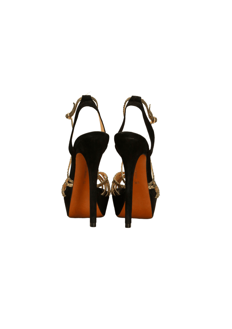 SUEDE STRAPPY SANDALS 36