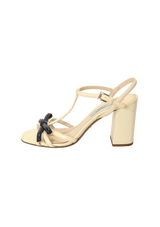 LEATHER BOW SANDALS 36.5