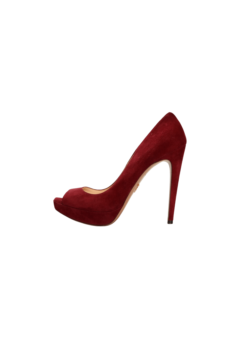 SUEDE PEEP TOE 38