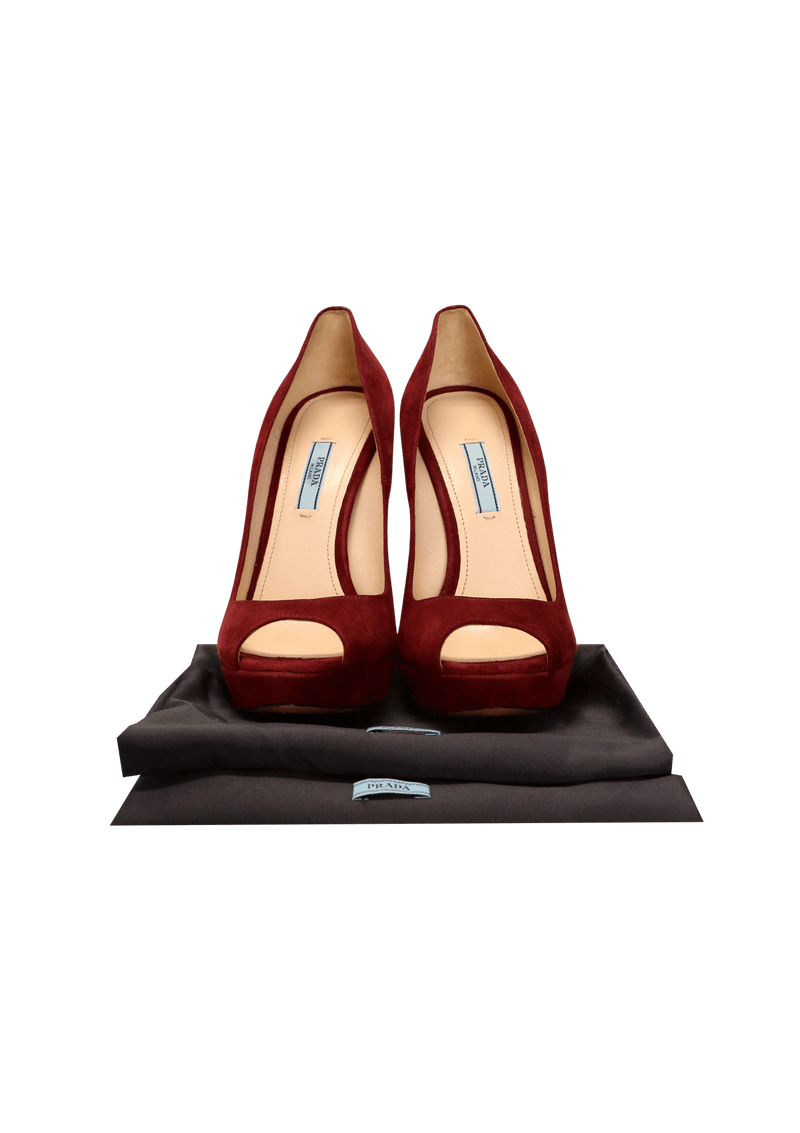 SUEDE PEEP TOE 38