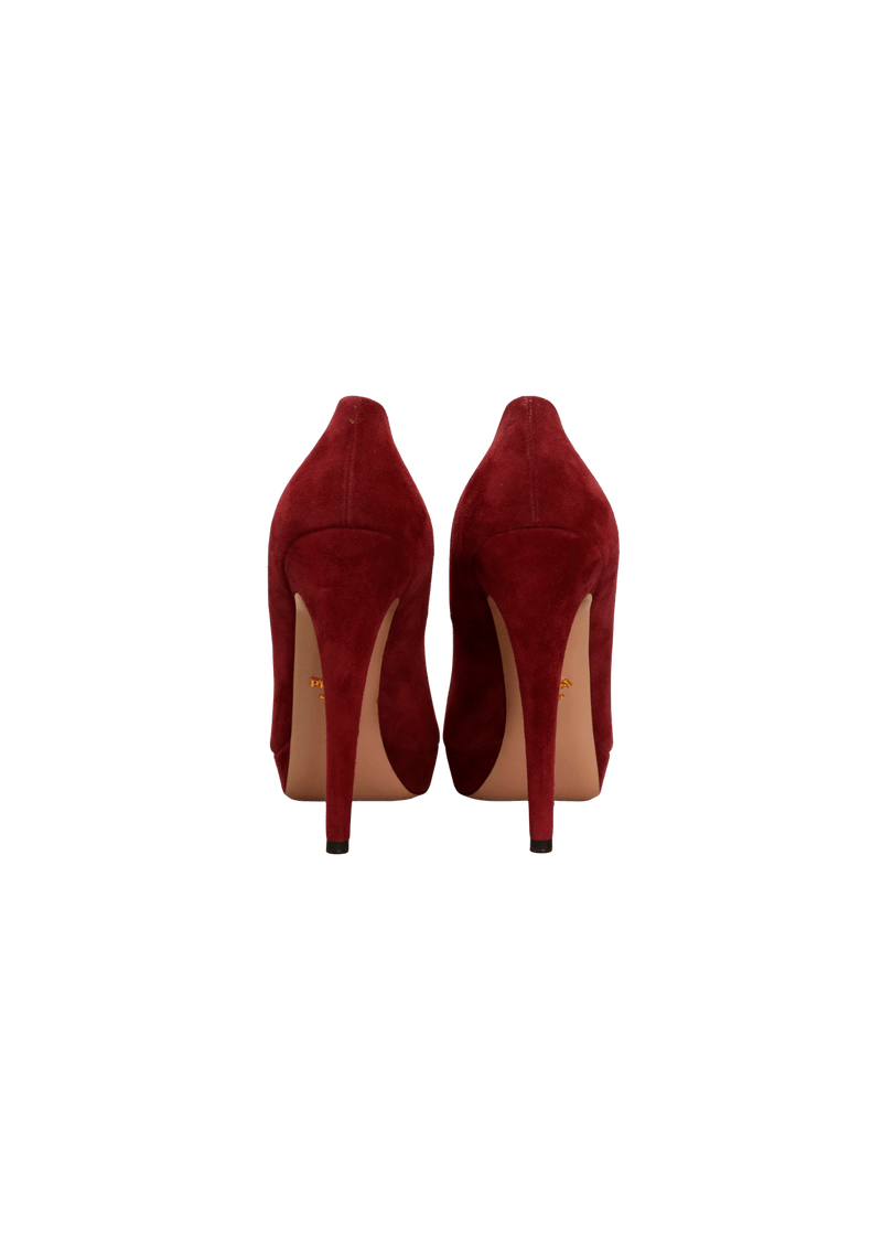 SUEDE PEEP TOE 38