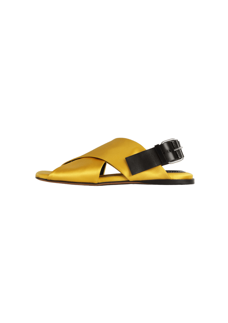 SATIN SLINGBACK SANDALS 37