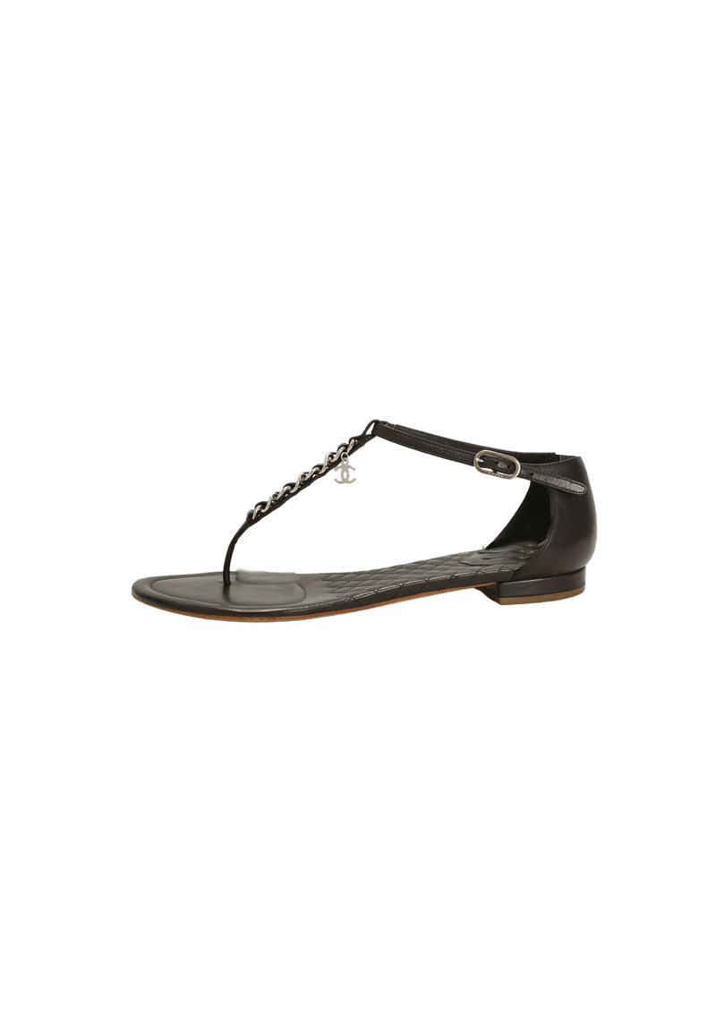 CHAIN CC CHARM SANDALS 37